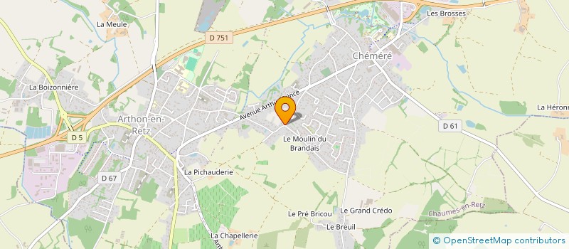 localisation de l'entreprise GAEC DE L'AUDUZE à SAINT-MARS-DE-COUTAIS