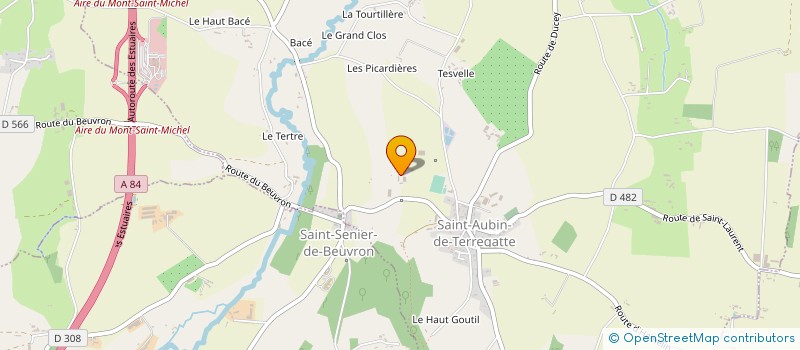 localisation de l'entreprise GAEC DE L AUMERAIE à SAINT-AUBIN-DE-TERREGATTE