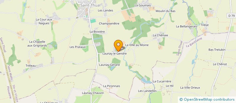 localisation de l'entreprise GAEC DE L'AUMONIER à SAINT-THUAL
