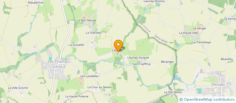 localisation de l'entreprise GAEC DE L'AUNAY CHAMPS GERAUX à LES CHAMPS-GERAUX