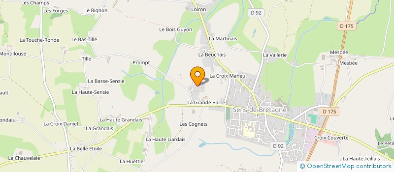 localisation de l'entreprise GAEC DE L'AUTOMNE  VIEUX-VY-SUR-COUESNON