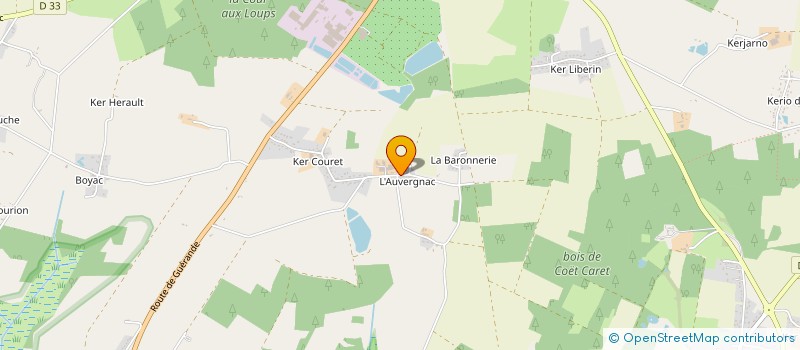 localisation de l'entreprise GAEC DE L AUVERGNAC à HERBIGNAC