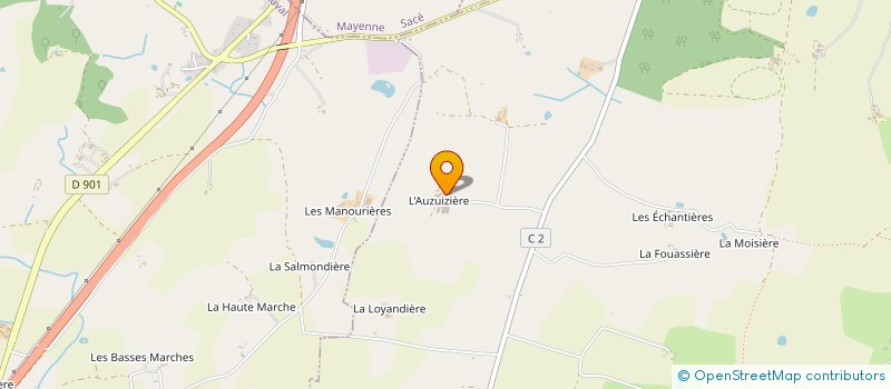 localisation de l'entreprise GAEC DE L'AUZUISIERE à LA CHAPELLE-ANTHENAISE
