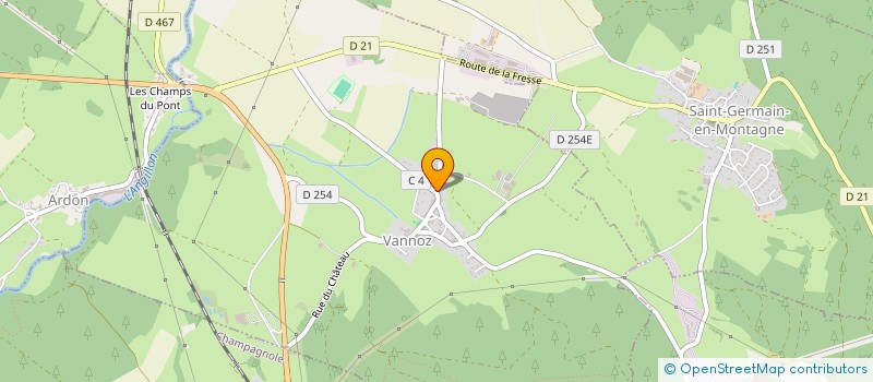 localisation de l'entreprise GAEC DE L'AZURE DE LA CROISETTE  VANNOZ