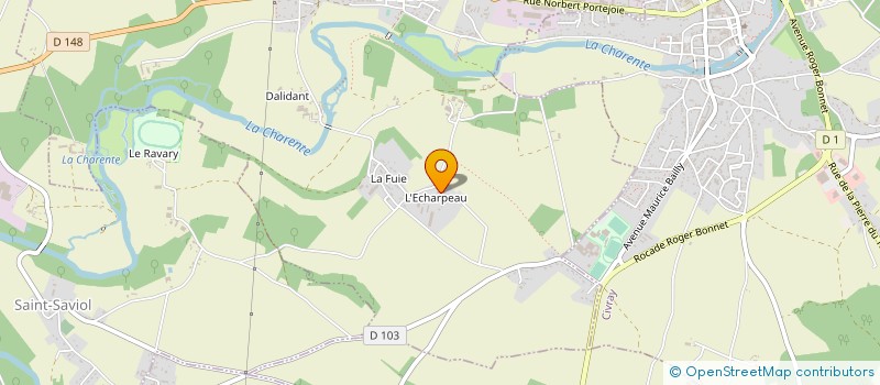 localisation de l'entreprise GAEC DE L'ECHARPEAU à SAINT-PIERRE-D'EXIDEUIL