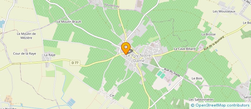 localisation de l'entreprise GAEC DE L'ECOTAY  MONTREUIL-BELLAY