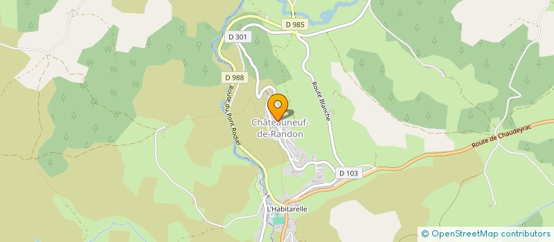 localisation de l'entreprise GAEC DE L'EGIDE  CHATEAUNEUF-DE-RANDON