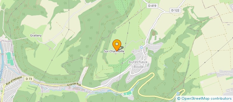 localisation de l'entreprise GAEC DE L'ELEVAGE FOLIE à AUTECHAUX-ROIDE