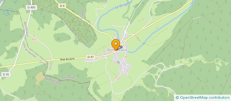 localisation de l'entreprise GAEC DE L'ELEVAGE LONCHAMPT à BONNEVAUX