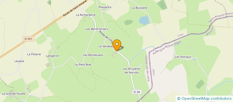 localisation de l'entreprise GAEC DE L'ELEVAGE PERSONNAT  AUGY-SUR-AUBOIS