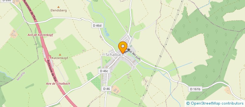localisation de l'entreprise GAEC DE L'ELLENBACH à SCHALBACH