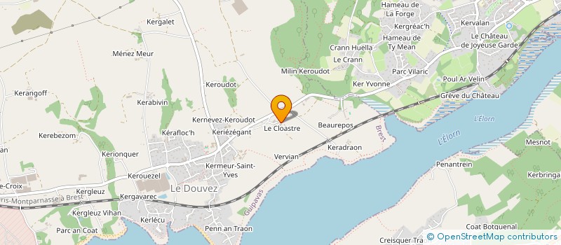 localisation de l'entreprise GAEC DE L'ELORN  GUIPAVAS