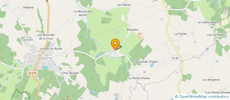 localisation de l'entreprise GAEC DE L EOLIENNE à VAYRES