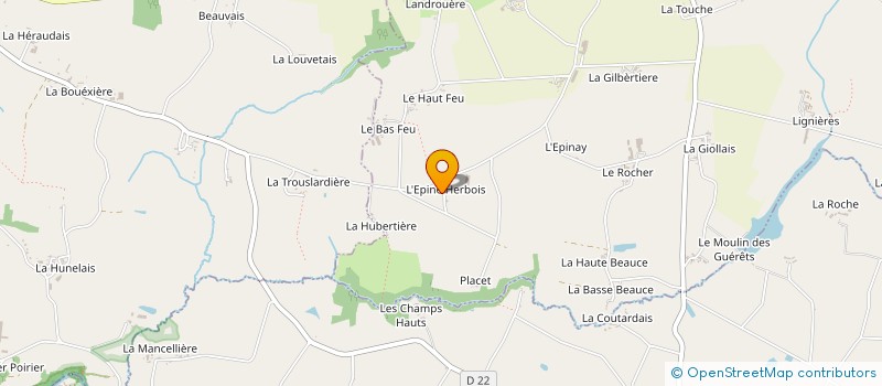 localisation de l'entreprise GAEC DE L'EPINETTE à SAINT-HILAIRE-DES-LANDES