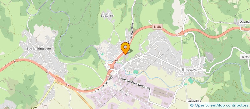 localisation de l'entreprise GAEC DE L ESPINETTE  CHASPINHAC