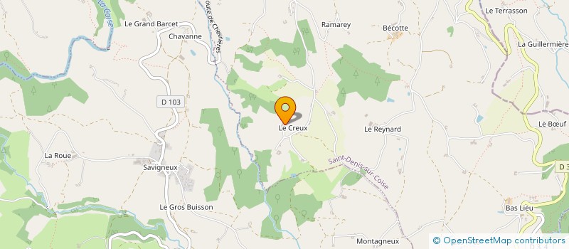 localisation de l'entreprise GAEC DE L ESPOIR à SAINT-DENIS-SUR-COISE