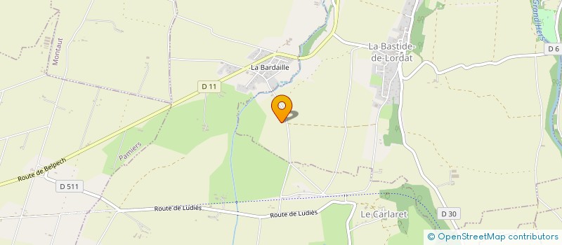 localisation de l'entreprise GAEC DE L'ESTAUT à LA BASTIDE-DE-LORDAT