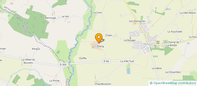 localisation de l'entreprise GAEC DE L ETANG à ILLIFAUT
