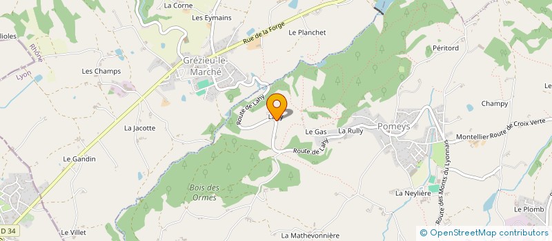 localisation de l'entreprise GAEC DE L'HARMONY à POMEYS