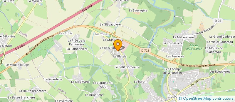 localisation de l'entreprise GAEC DE L HERBAGE à COUFFE
