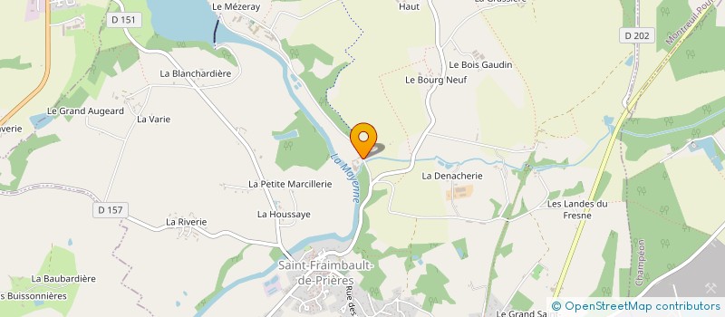 localisation de l'entreprise GAEC DE L HERBE AUX FROMAGES à SAINT-FRAIMBAULT-DE-PRIERES