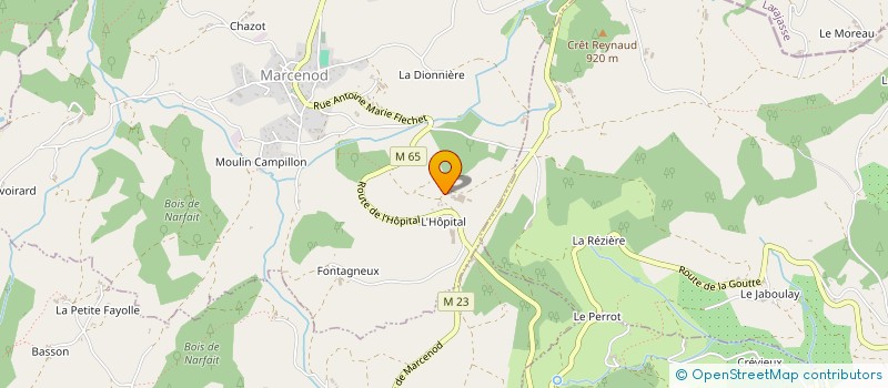 localisation de l'entreprise GAEC DE L HOPITAL  MARCENOD