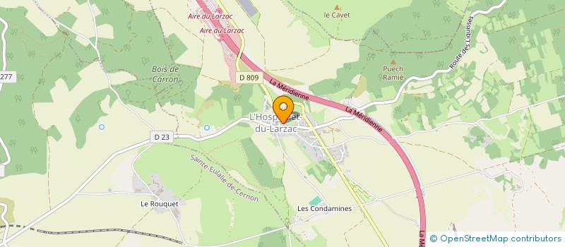 localisation de l'entreprise GAEC DE L'HOSPITALET DU LARZAC  L'HOSPITALET -DU-LARZAC