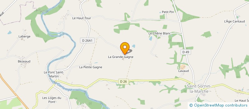 localisation de l'entreprise GAEC DE L'ILE EMERAUDE à SAINT-SORNIN-LA-MARCHE