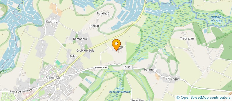 localisation de l'entreprise GAEC DE L'ILE RAUZEGAT à SAINT-MOLF