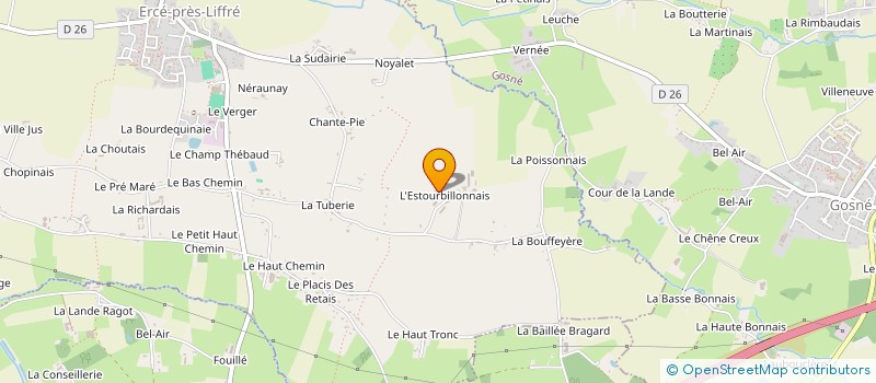 localisation de l'entreprise GAEC DE L'ILLET à ERCE-PRES-LIFFRE