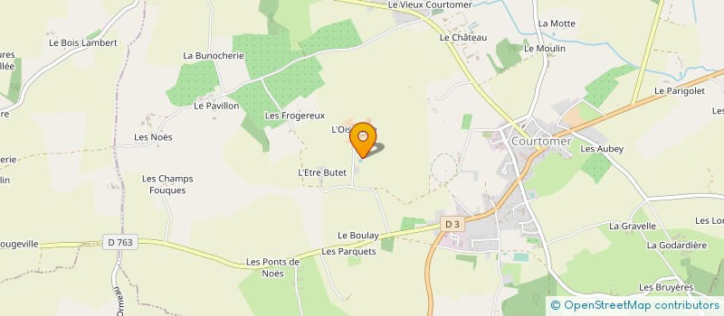 localisation de l'entreprise GAEC DE L'OISELIERE DE COURTOMER à COURTOMER