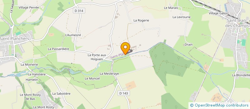 localisation de l'entreprise GAEC DE L'OISEREE à SAINT-PLANCHERS