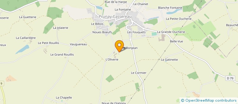 localisation de l'entreprise GAEC DE L'OLIVERIE  PRUNAY-CASSEREAU
