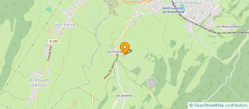 localisation de l'entreprise GAEC DE L'OLYMPE à SAINT-LAURENT-EN-GRANDVAUX