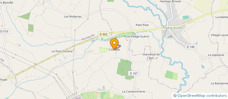 localisation de l'entreprise GAEC DE L'ORAILLE à RAUVILLE-LA-BIGOT