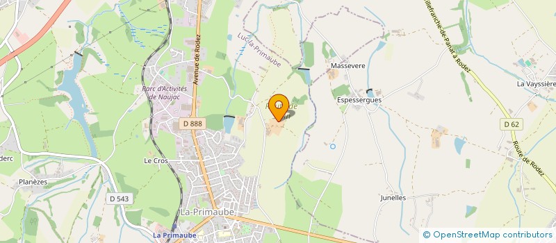 localisation de l'entreprise GAEC DE L'OREE à LUC-LA-PRIMAUBE