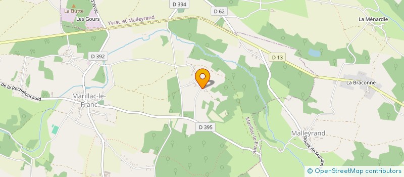 localisation de l'entreprise GAEC DE L'OREE DES BOIS à MARILLAC-LE-FRANC