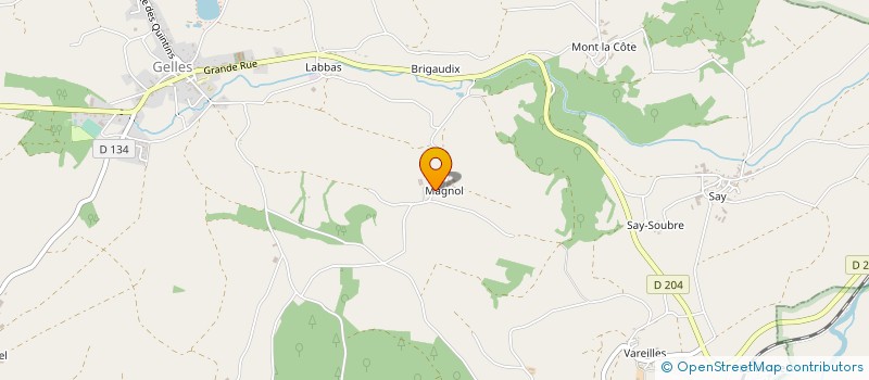 localisation de l'entreprise GAEC DE L OREE DU BOIS à GELLES