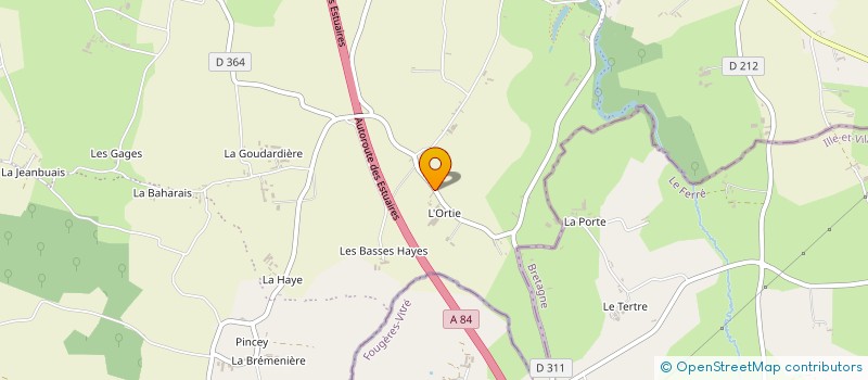 localisation de l'entreprise GAEC DE L'ORTILLE à SAINT-JAMES