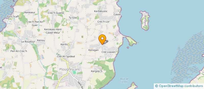 localisation de l'entreprise GAEC DE L'OSTREANE à PLOUGRESCANT