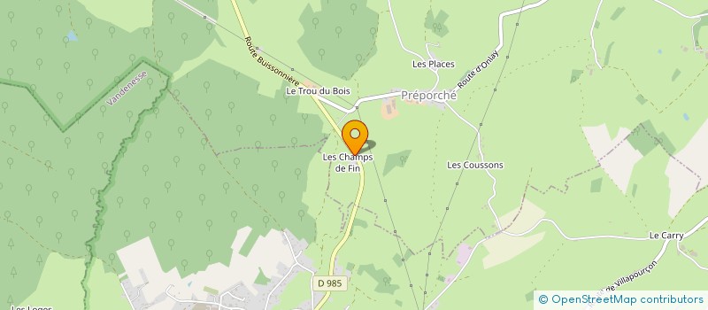 localisation de l'entreprise GAEC DE L'OUCHE A LA VILLE à PREPORCHE