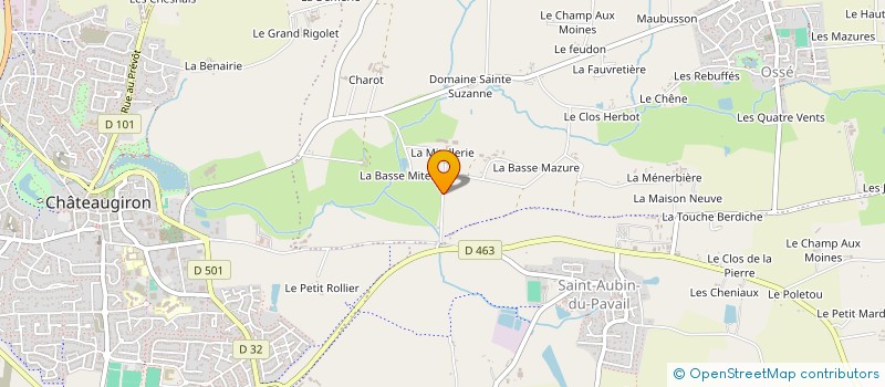 localisation de l'entreprise GAEC DE L'YAIGNE à CHATEAUGIRON