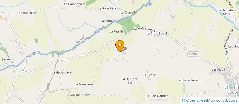 localisation de l'entreprise GAEC DE LA BACONNIERE à LANDELLES-ET-COUPIGNY