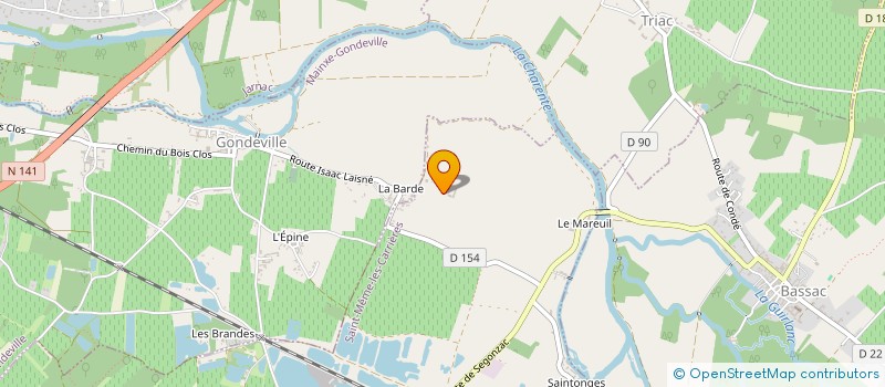 localisation de l'entreprise GAEC DE LA BARDE  SAINT-MEME-LES-CARRIERES