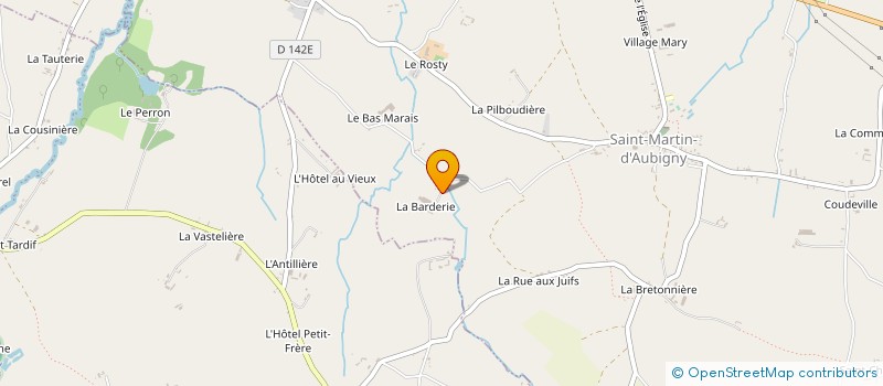 localisation de l'entreprise GAEC DE LA BARDERIE à SAINT-MARTIN-D'AUBIGNY