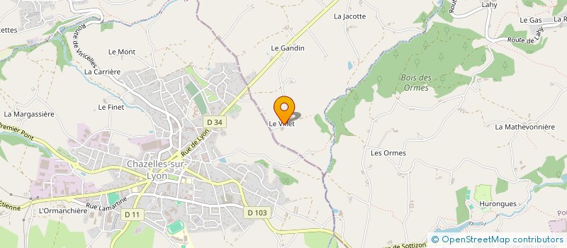 localisation de l'entreprise GAEC DE LA BARDIERE à GREZIEU-LE-MARCHE