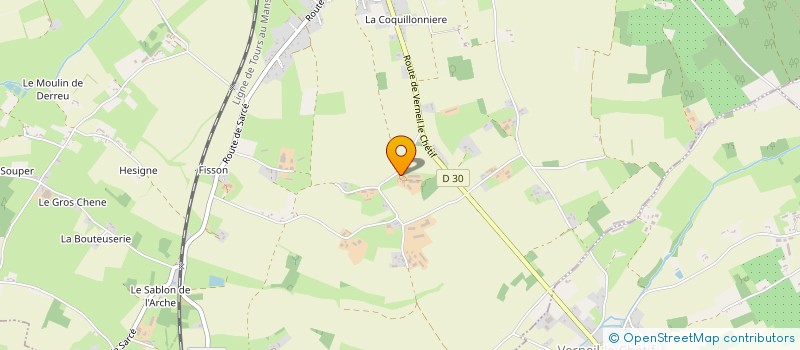localisation de l'entreprise GAEC DE LA BEAUDONNIERE à VERNEIL LE CHETIF