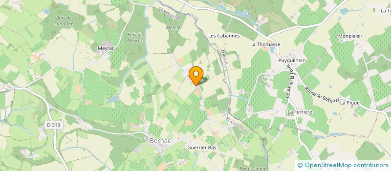 localisation de l'entreprise GAEC DE LA BELLE  LOUBES-BERNAC