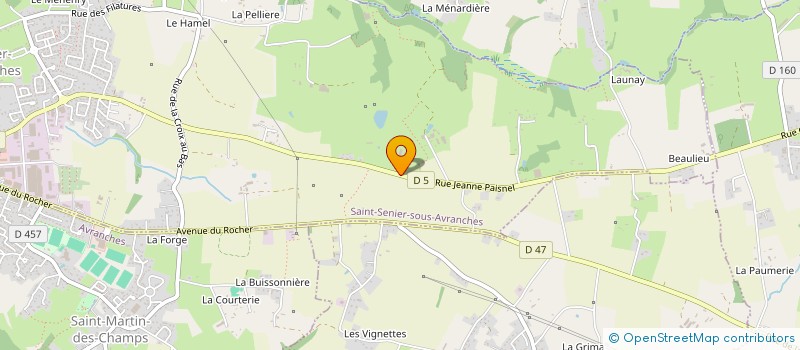 localisation de l'entreprise GAEC DE LA BELLE ETOILE à SAINT-SENIER-SOUS-AVRANCHES