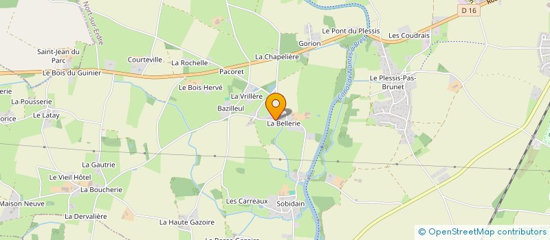 localisation de l'entreprise GAEC DE LA BELLERIE à NORT-SUR-ERDRE